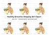 Girl With Groceries Clipart Bundle