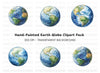 Hand Painted Earth Globes Clipart Bundle