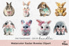 Easter Bunnies Clipart Bundle