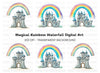 Magical Rainbow Castle Clipart Bundle