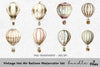 Vintage Hot Air Balloon Clipart Bundle