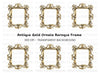 Luxurious Golden Ornate Frame Clipart Bundle
