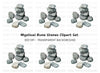 Stacked Rune Stones Clipart Bundle