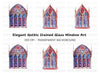 Vibrant Stained Glass Window Clipart Bundle