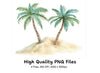 Tropical Palm Tree Island Clipart Bundle
