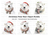 Christmas Polar Bear Clipart Bundle
