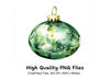 Green Christmas Ornaments Clipart Bundle