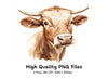 Brown Cow Head Clipart Bundle