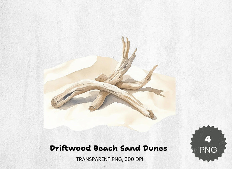 Driftwood Beach Sand Dunes Clipart Bundle - CraftNest - Digital Crafting and Art