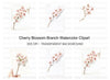 Delicate Cherry Blossom Clipart Bundle