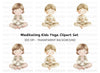 Kids Yoga and Meditation Clipart Bundle
