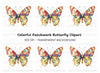 Vibrant Stained Glass Butterfly Clipart Bundle