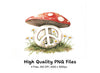 Peace Sign Mushroom Clipart Bundle