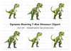 Green Rex Dinosaur Clipart Bundle