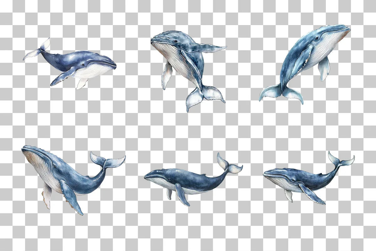 Whale Ocean Animal Clipart Bundle - CraftNest - Digital Crafting and Art