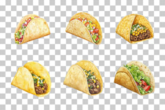Taco Mexican Food Illustration Clipart Bundle - CraftNest - Digital Crafting and Art