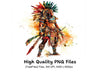 Warrior Feather Headdress Clipart Bundle