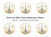 Eiffel Tower Paris Clipart Bundle