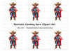 American Cowboy Superhero Clipart Bundle