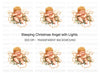 Sleeping Baby Angel with Fairy Lights Clipart Bundle