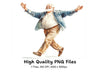 Happy Senior Men Illustrations Clipart Bundle
