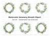 Greenery Wreaths Clipart Bundle