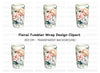 Floral Tumbler Clipart Bundle