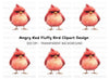 Angry Red Bird Illustration Clipart Bundle