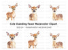 Cute Fawn Faces and Poses Clipart Bundle