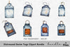 Distressed Denim Tags Clipart Bundle