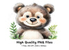 Cute Bear Head Clipart Bundle