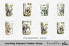 Cute Baby Elephant Tumbler Clipart Bundle