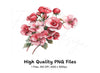 Pink Rose Bouquet Clipart Bundle