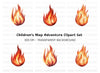 Realistic Fire Flame Clipart Bundle