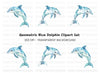 Geometric Dolphin Clipart Bundle