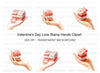Hands Holding Love Cards Clipart Bundle