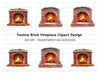 Festive Fireplace with Gifts Clipart Bundle