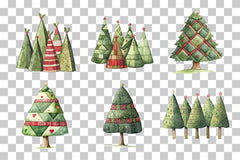 Patchwork Quilt Christmas Trees Clipart Bundle - CraftNest - Digital Crafting and Art