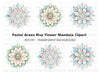 Pastel Mandala Clipart Bundle