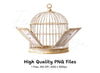 Open Vintage Bird Cage Clipart Bundle