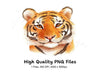 Tiger Head Clipart Bundle