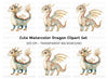 Ornate Fantasy Dragon Clipart Bundle