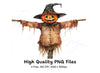 Halloween Scarecrow Clipart Bundle
