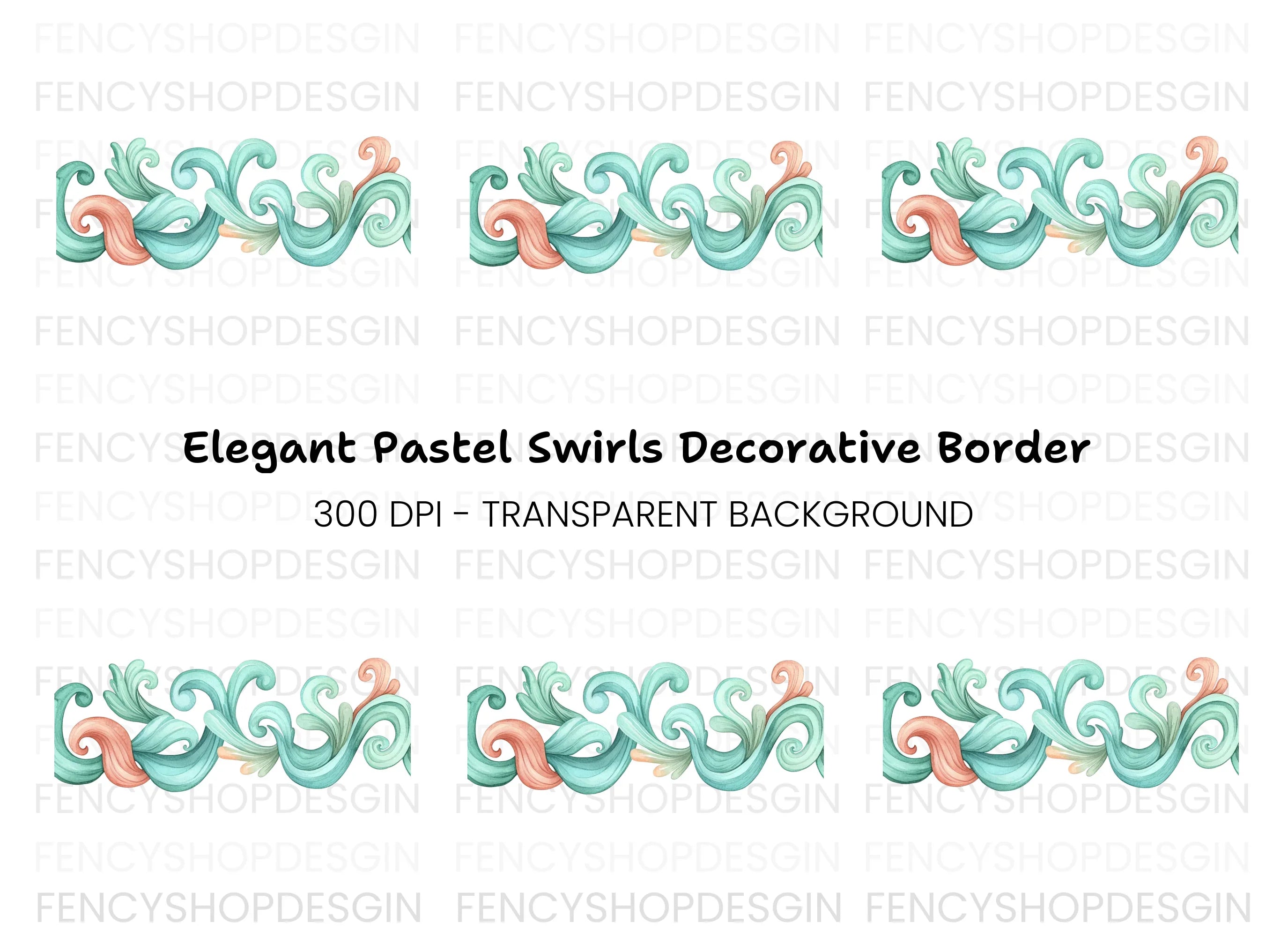 Elegant Swirls Clipart Bundle