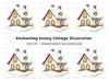 Cozy Winter Cottage Clipart Bundle