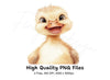 Cute Happy Duckling Clipart Bundle