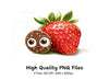 Cute Strawberry Chocolate Clipart Bundle