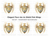 Elegant Winged Shield Clipart Bundle
