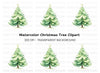 Whimsical Christmas Tree Clipart Bundle