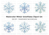 Blue Snowflake Clipart Bundle